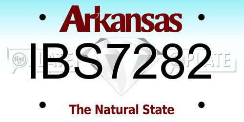 IBS7282 Arkansas License Plate