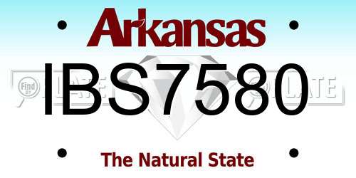 IBS7580 Arkansas License Plate