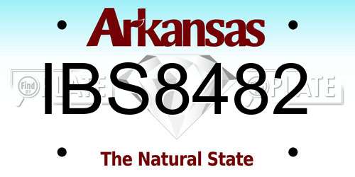 IBS8482 Arkansas License Plate