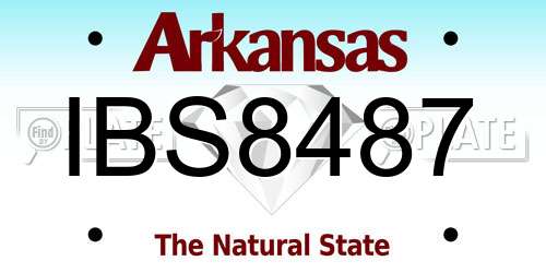 IBS8487 Arkansas License Plate