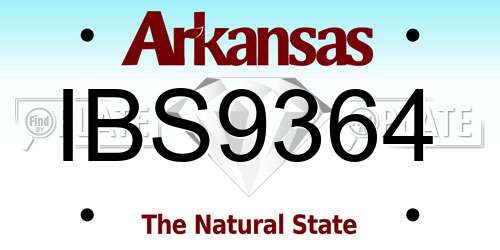 IBS9364 Arkansas License Plate