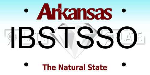 IBSTSSO Arkansas License Plate