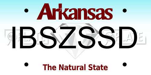 IBSZSSD Arkansas License Plate