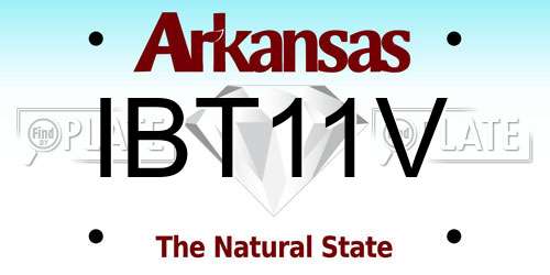 IBT11V Arkansas License Plate