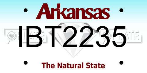 IBT2235 Arkansas License Plate