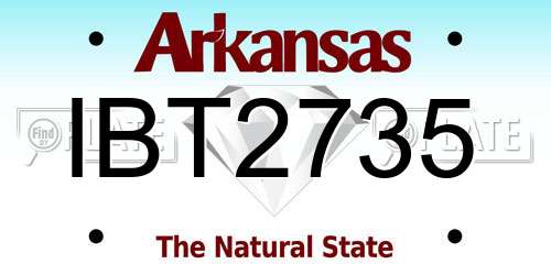 IBT2735 Arkansas License Plate