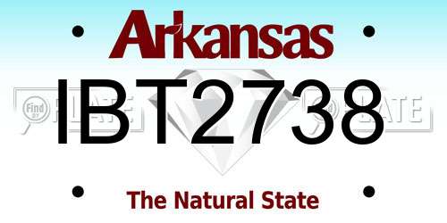 IBT2738 Arkansas License Plate