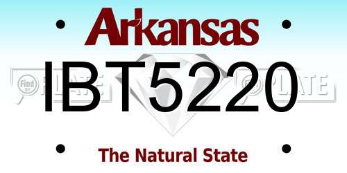 IBT5220 Arkansas License Plate