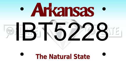 IBT5228 Arkansas License Plate