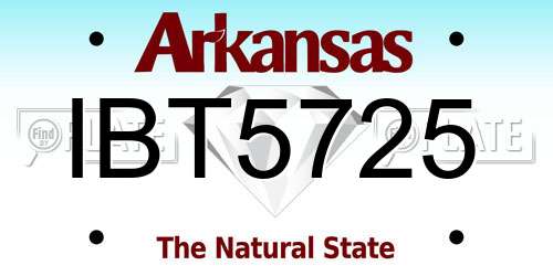 IBT5725 Arkansas License Plate