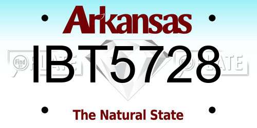 IBT5728 Arkansas License Plate