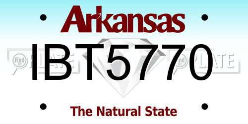 IBT5770 Arkansas License Plate