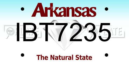 IBT7235 Arkansas License Plate