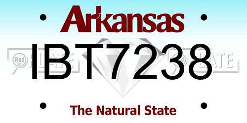 IBT7238 Arkansas License Plate