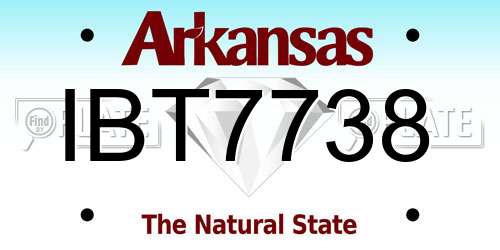 IBT7738 Arkansas License Plate