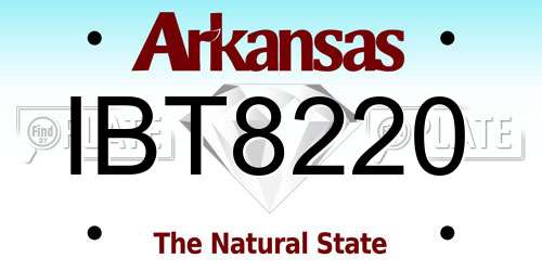 IBT8220 Arkansas License Plate