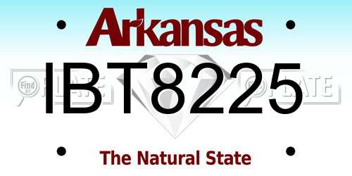 IBT8225 Arkansas License Plate