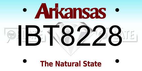 IBT8228 Arkansas License Plate