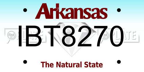 IBT8270 Arkansas License Plate