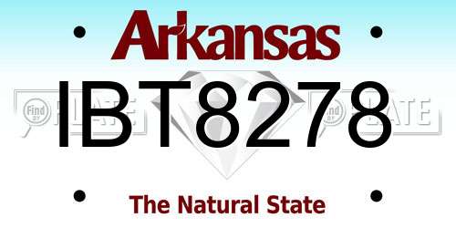IBT8278 Arkansas License Plate