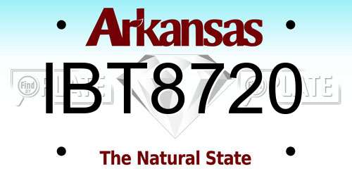 IBT8720 Arkansas License Plate