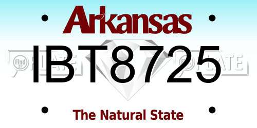 IBT8725 Arkansas License Plate