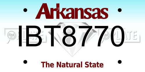 IBT8770 Arkansas License Plate
