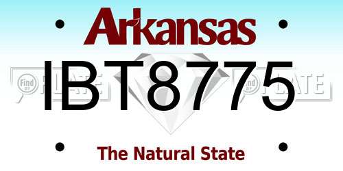 IBT8775 Arkansas License Plate