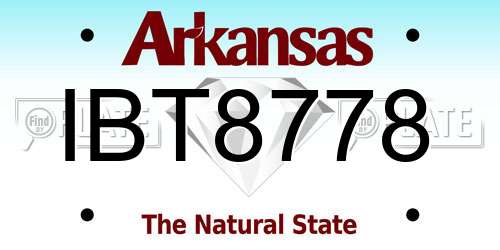 IBT8778 Arkansas License Plate