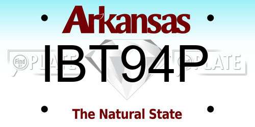 IBT94P Arkansas License Plate