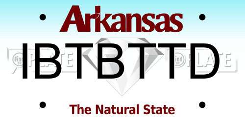 IBTBTTD Arkansas License Plate