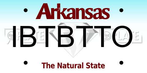 IBTBTTO Arkansas License Plate