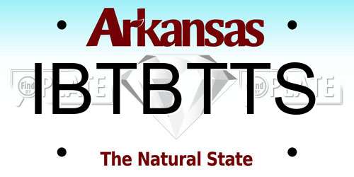 IBTBTTS Arkansas License Plate