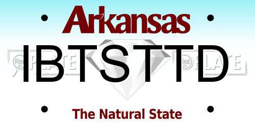 IBTSTTD Arkansas License Plate