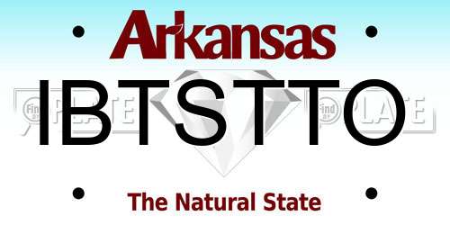 IBTSTTO Arkansas License Plate