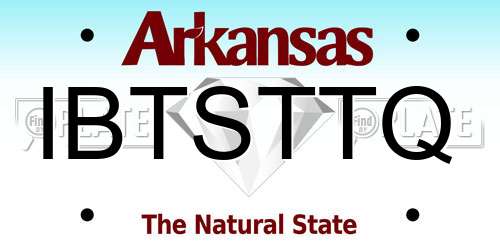 IBTSTTQ Arkansas License Plate