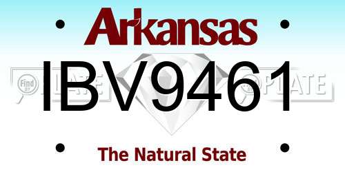 IBV9461 Arkansas License Plate