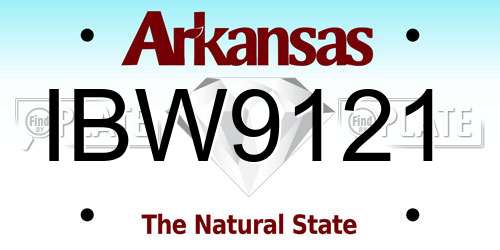 IBW9121 Arkansas License Plate