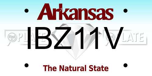IBZ11V Arkansas License Plate