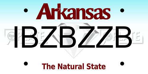 IBZBZZB Arkansas License Plate