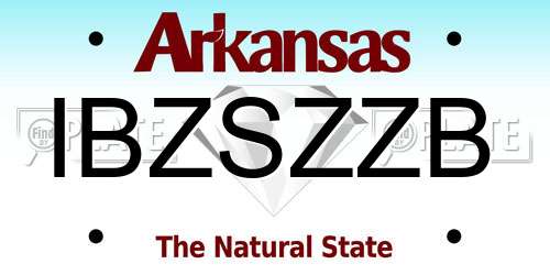 IBZSZZB Arkansas License Plate