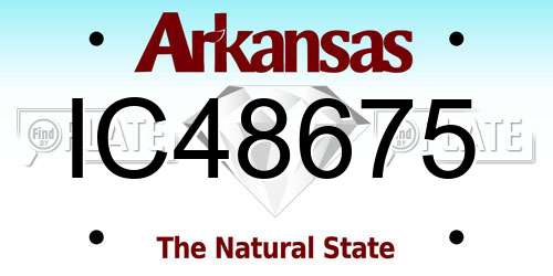 IC48675 Arkansas License Plate