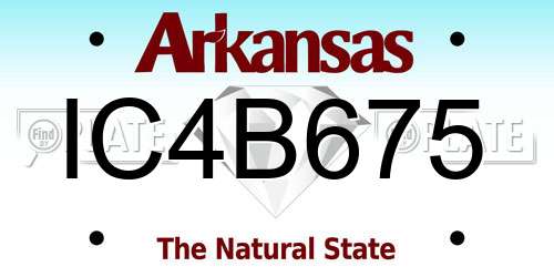 IC4B675 Arkansas License Plate