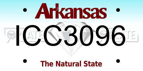 ICC3096 Arkansas License Plate