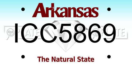 ICC5869 Arkansas License Plate