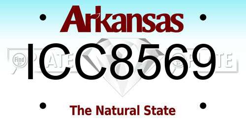 ICC8569 Arkansas License Plate