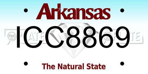 ICC8869 Arkansas License Plate
