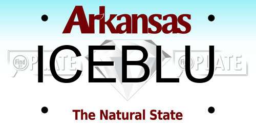 ICEBLU Arkansas License Plate