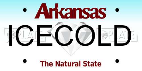 ICECOLD Arkansas License Plate
