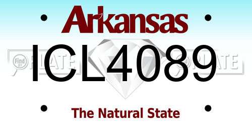 ICL4089 Arkansas License Plate